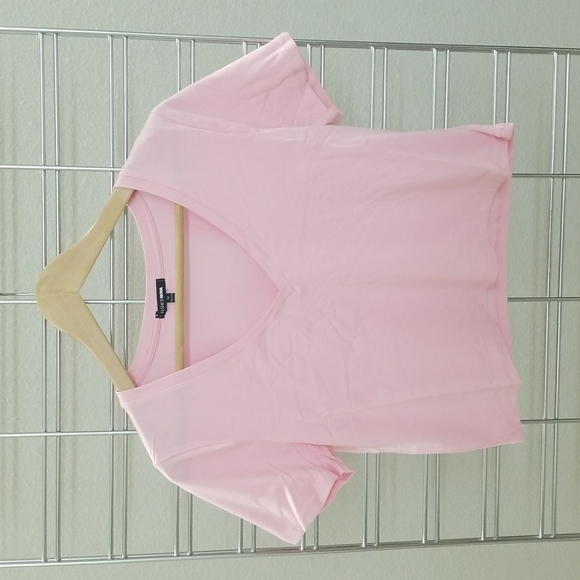 Fashion Nova Carrie V-Neck Top -PINK - Picture 6 of 7